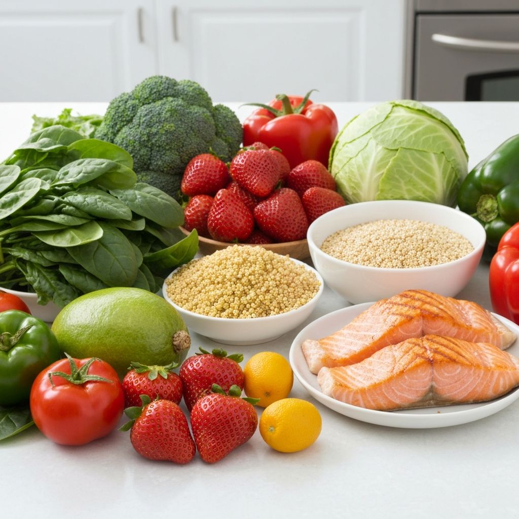 Variety of wholesome foods